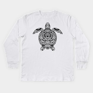 Turtle Mandala Kids Long Sleeve T-Shirt